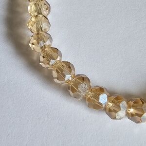 Elegant Gold Crystal Beaded Necklace